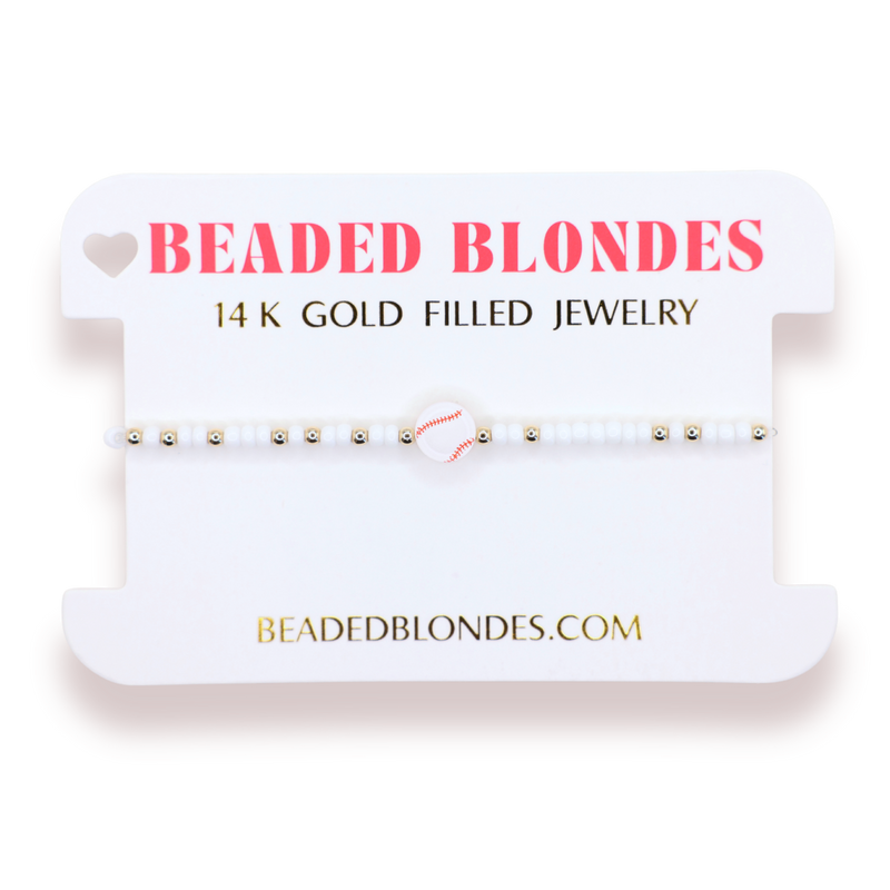 Baseball Bracelet on Color: Standard 6.75 inch