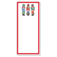 Nutcracker Trio with Red Border Skinny Notepad