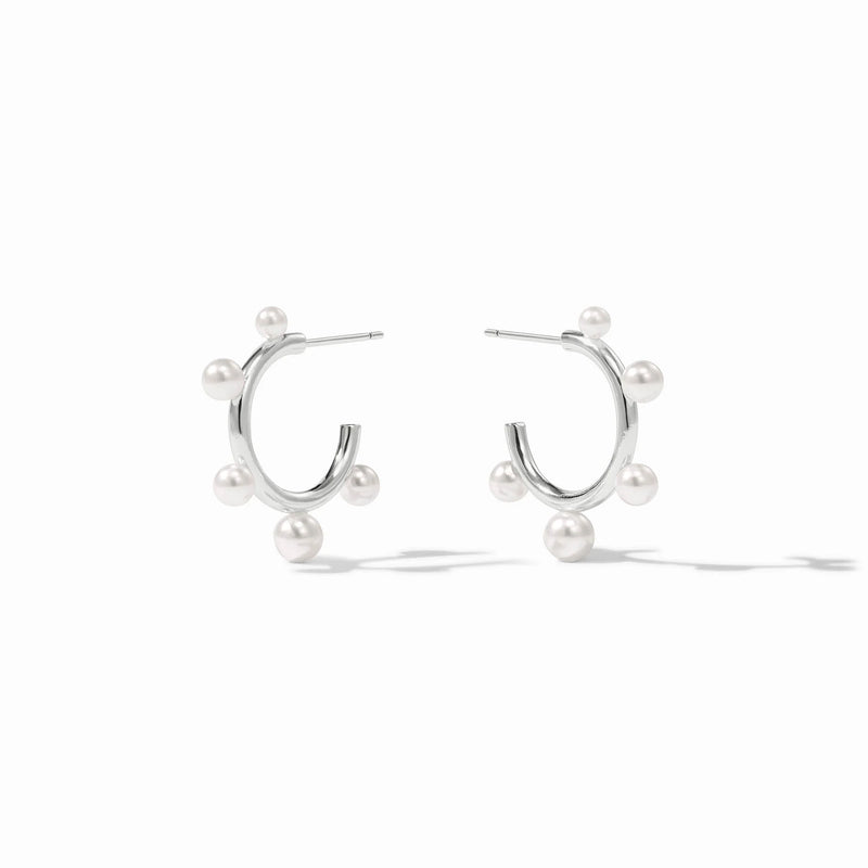 Hydra stone Hoop- silver