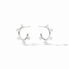 Hydra stone Hoop- silver