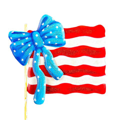 American Flag with bow