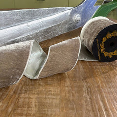 4X10yds velvet platinum ribbon