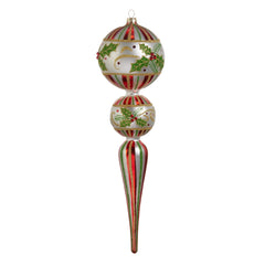 15” holly leaf finial ornament