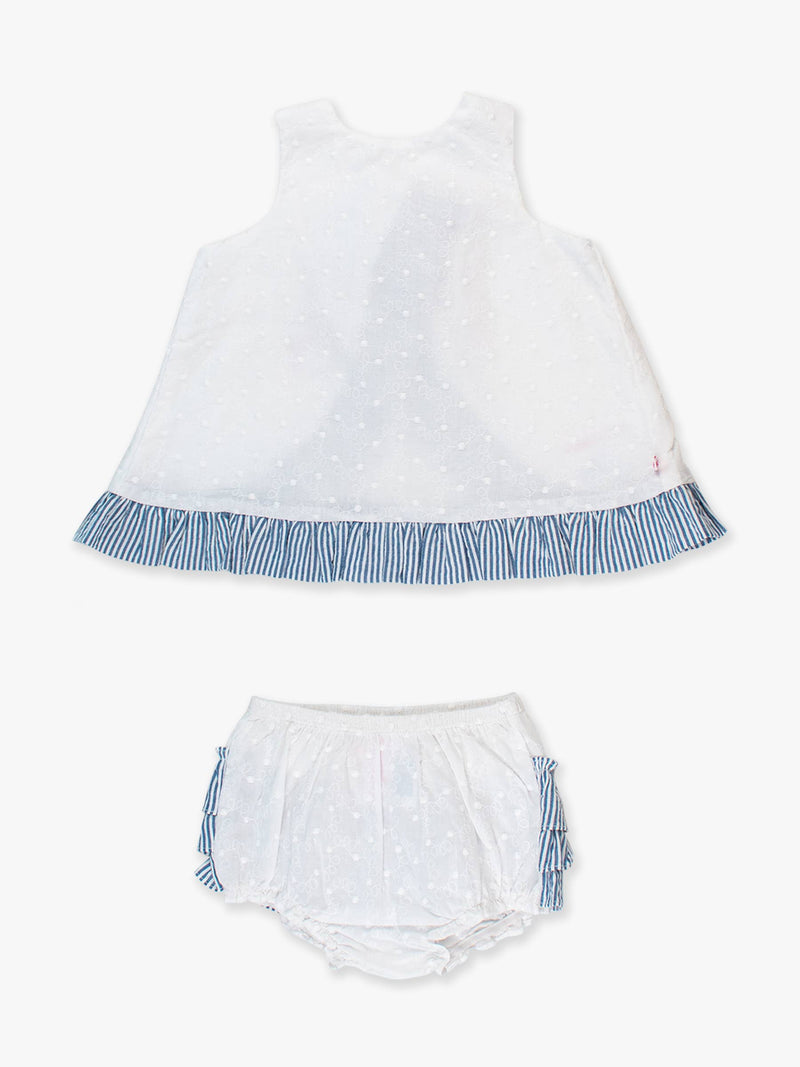 Baby Girls Seersucker Swing Top & Bloomer Set