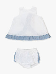 Baby Girls Seersucker Swing Top & Bloomer Set