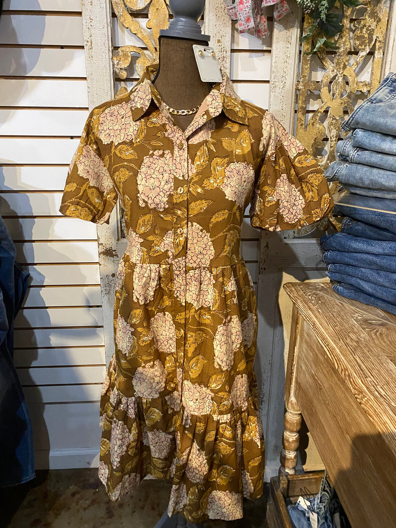 Hydrangea tiered dress