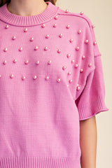 Pink Pearl crew neck sweater