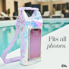 Waterproof Mini Phone Bucket Bag: Purple Paradise