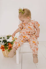 Puffed Rosie Romper in Boho Floral