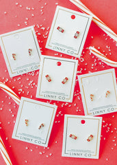 Screwback Stud Earrings - Peppermint Twist
