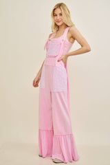 Mineral Washed Tea Party Ruffle Jumpsuit