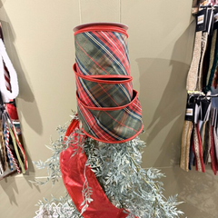 Traditions plaid Metallic red