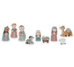 9 piece colorful child nativity