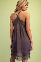 Lace Hem Cami shirt/ Dress
