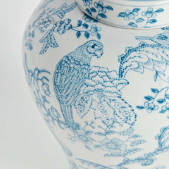 Monarch parrot ginger jar