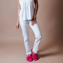 AVERIE - HOT PINK Faux Fur Slide : Hot Pink