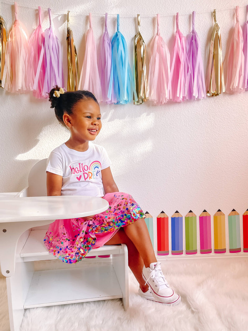 Pencil Bow Clip Set - Back To School - Kids Hair Clips