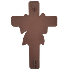 Pink roses on cross with bow