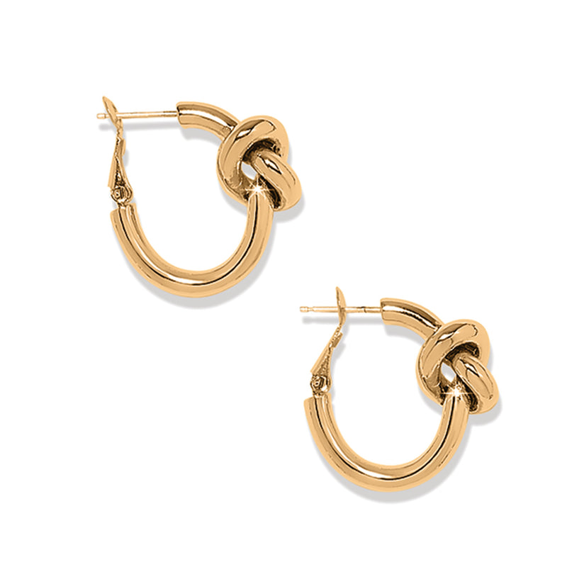 Interlok gold single knot earring