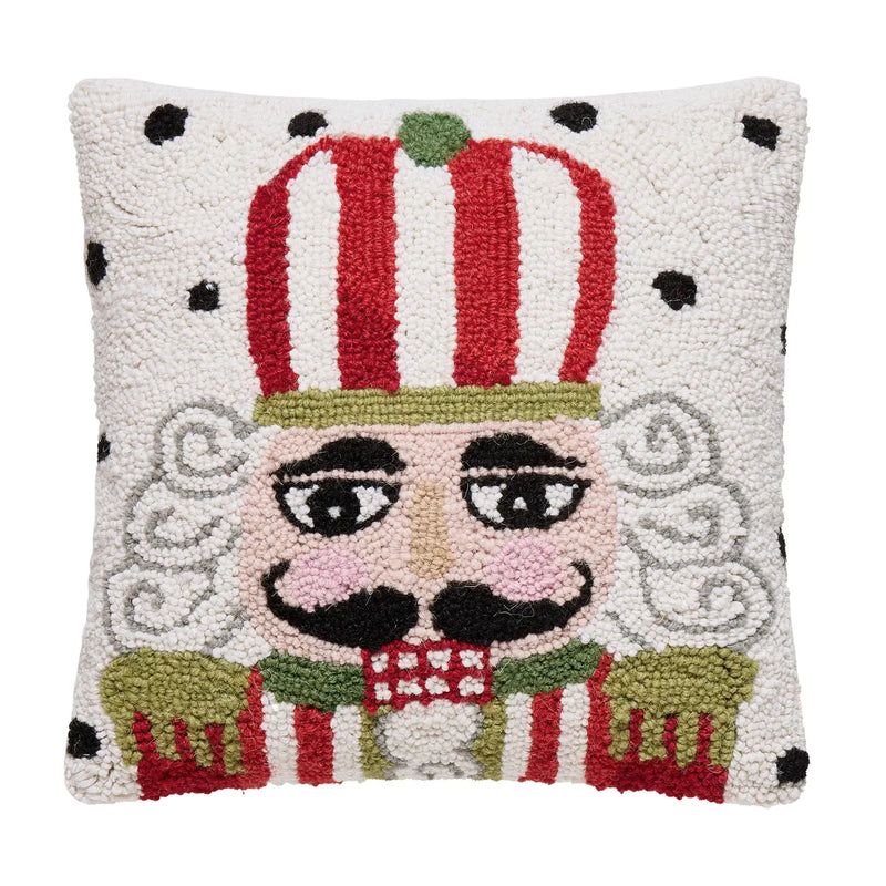 Polka dot Nutcracker hook pillow