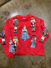 Kids QOS Red nutcracker sweater