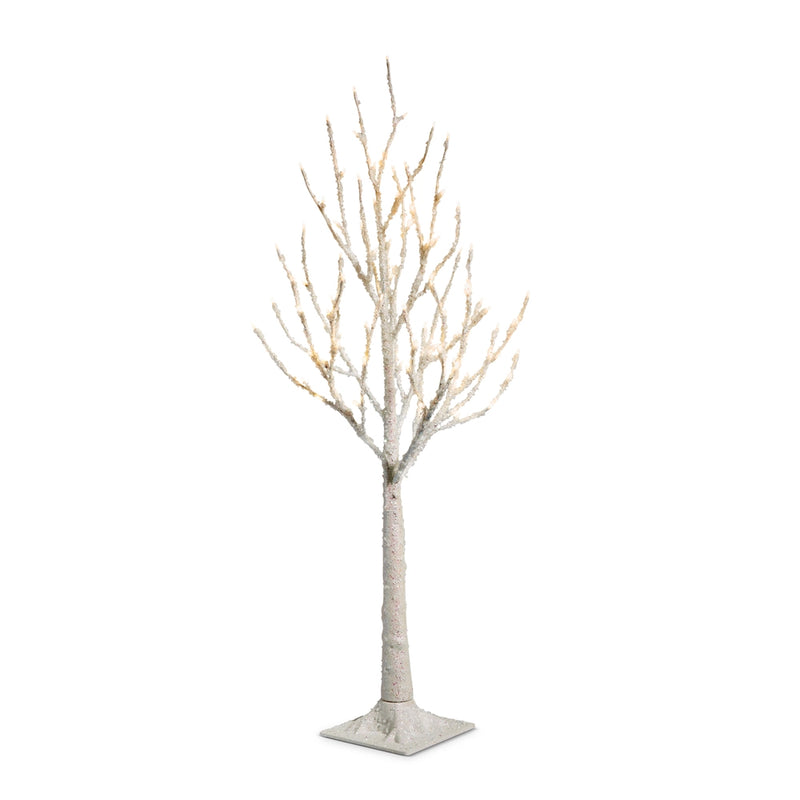 3.5” lighted tree white ice