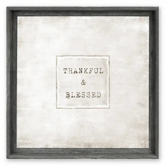 Thankful and blessed- Wall art 8X8