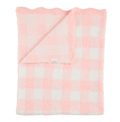 Gingham chenille baby blanket