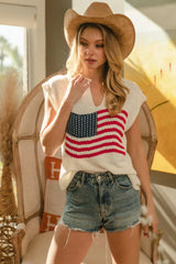 Knit Fourth of July top
