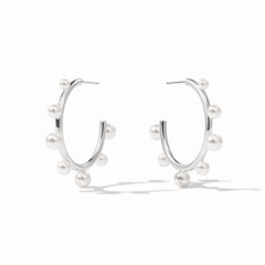 Hydra stone Hoop- silver