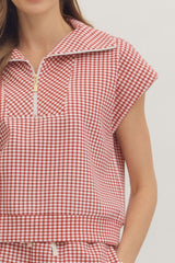 Red Gingham short set