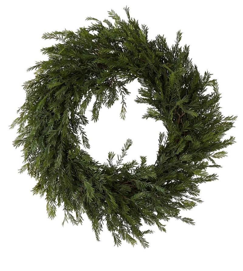 32” dark green fir wreath