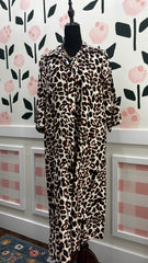 Leopard Shift Shirt dress