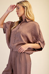 Short sleeve balloon shirt