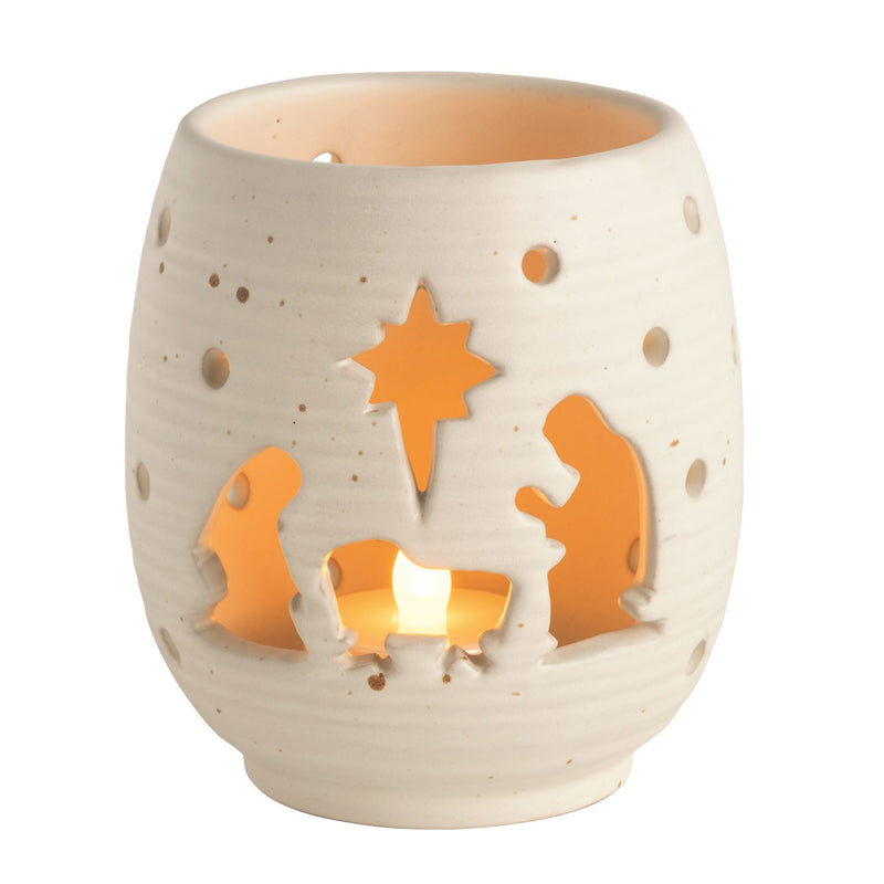 Nativity votive holder
