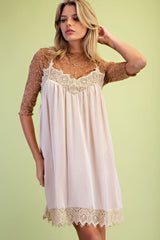 Lace Hem Cami shirt/ Dress