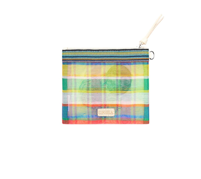 Marcela patch mesh zip pouch
