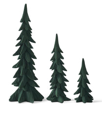 Dark green velvet tees (set of 3)