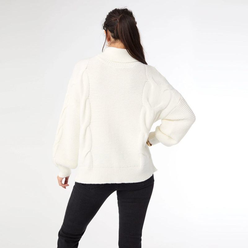 Hennie cable knit turtleneck