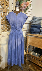 Chambray Zip front dress