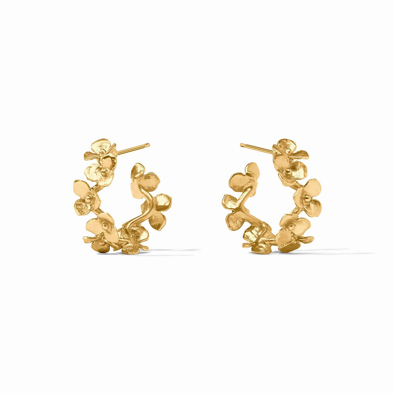 Bloom gold hoop earring