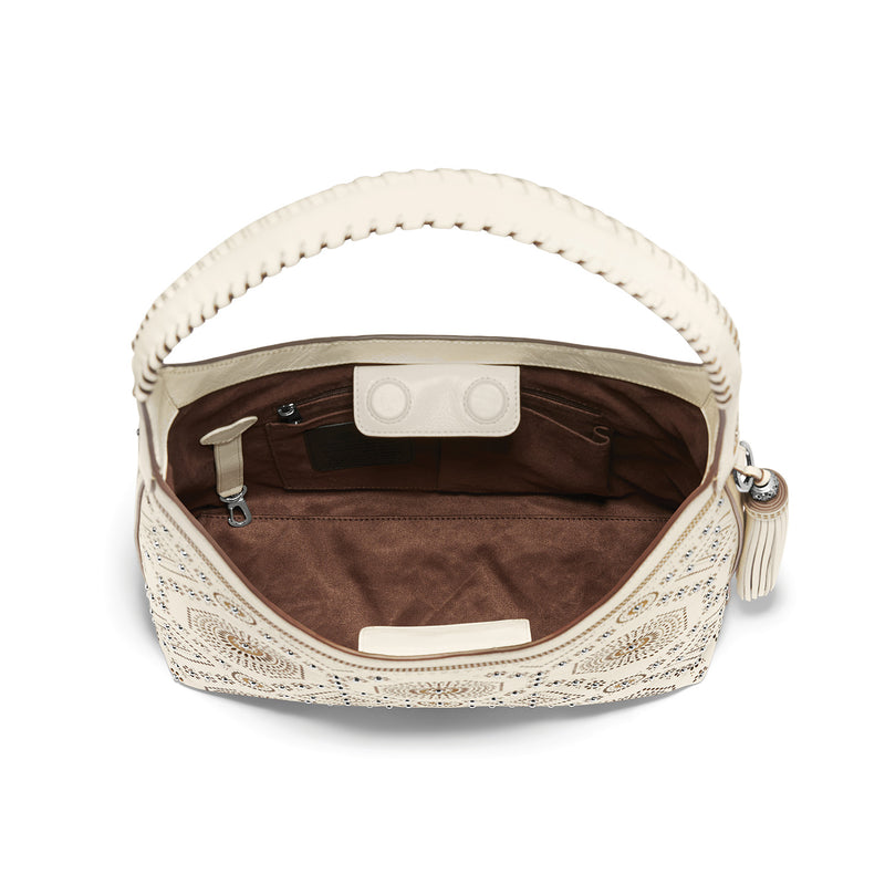 White Mosaic Lg Hobo bag