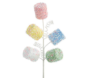 Colorful marshmallow picks