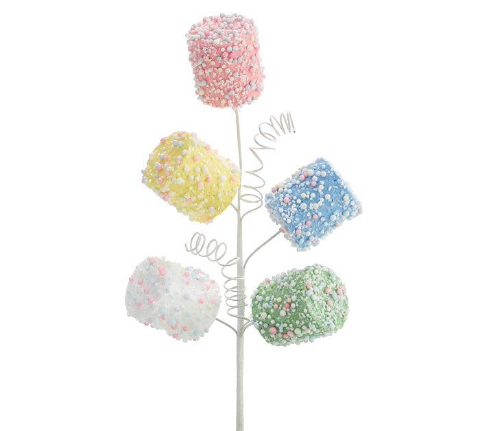 Colorful marshmallow picks
