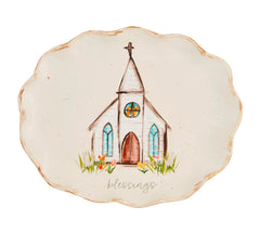 Scalloped church platter