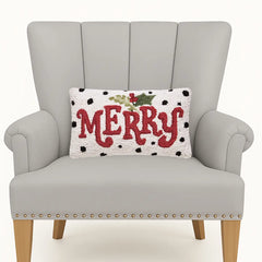 Polka Dot Merry hook pillow