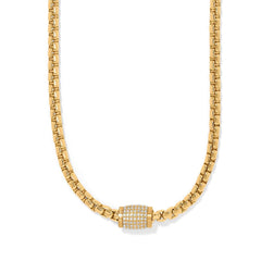 Median solis gold necklace