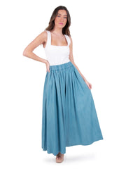 Chambray palazzo pant