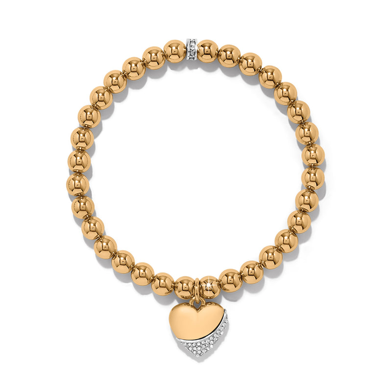 Meridian Wave gold heart bracelet