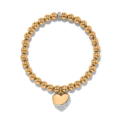 Meridian Wave gold heart bracelet